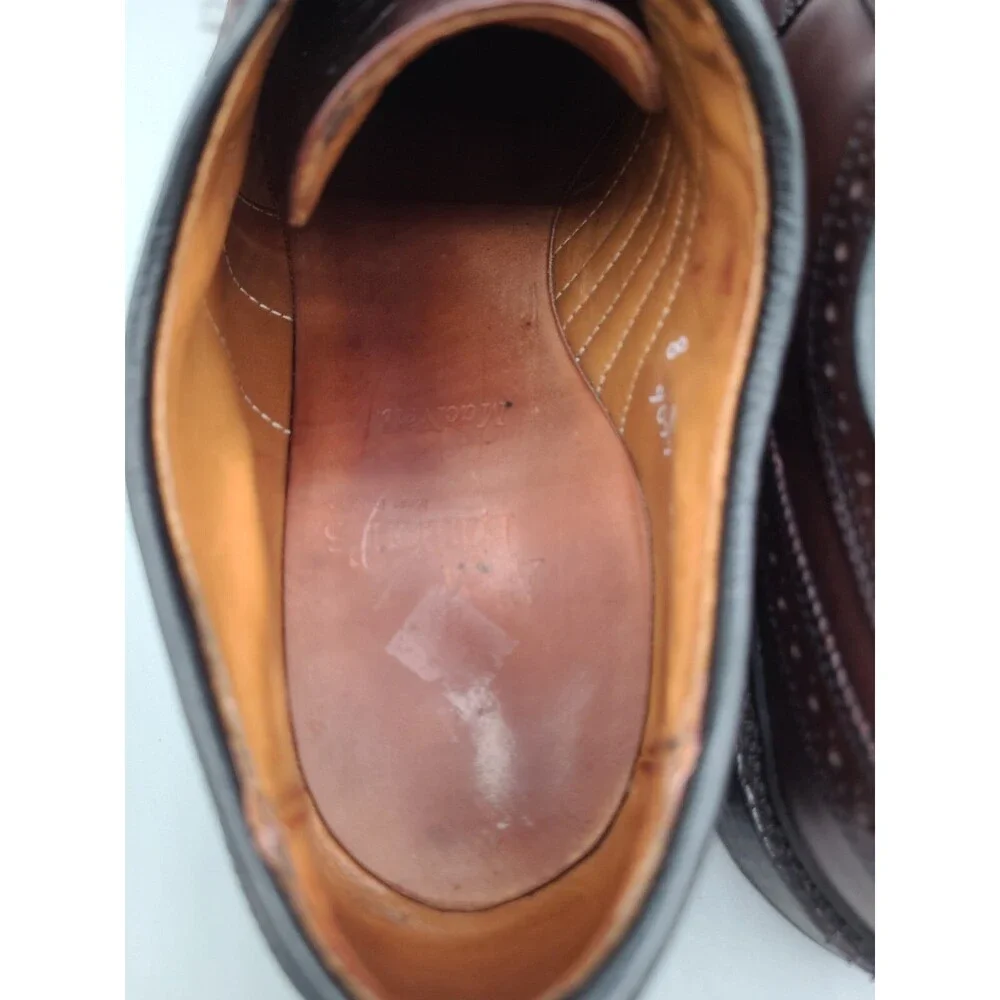 ALLEN EDMONDS 9097 MacNeil Burgundy Shell Cordovan Long Wing Oxford Shoes 8 D